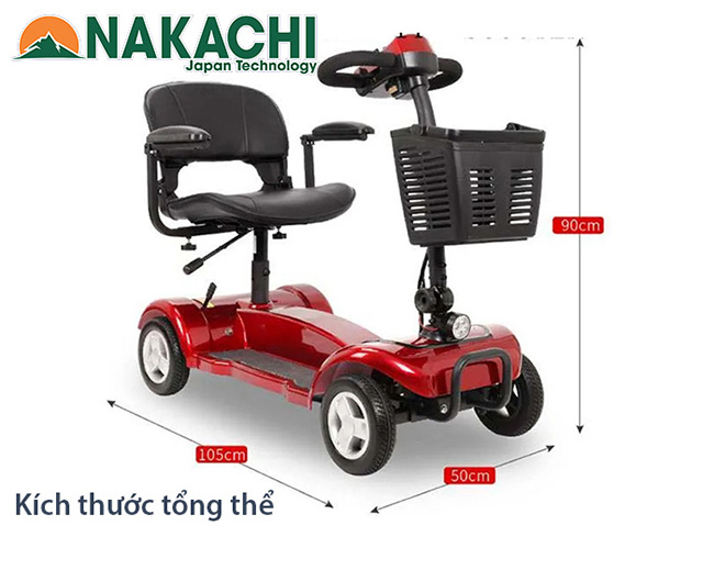 Kích thước tổng thể xe  Xe Điện 4 Bánh Nakachi NC-X01